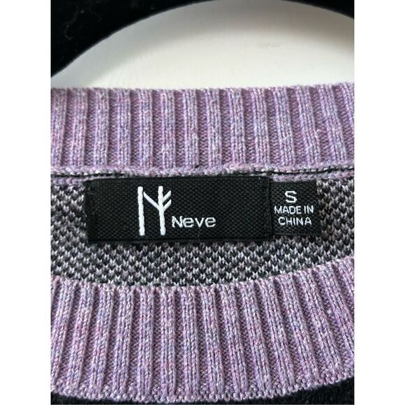 Neve Merino Wool Blend Ellie Crew Neck Sweater Black Women’s Size Small - Picture 5 of 6